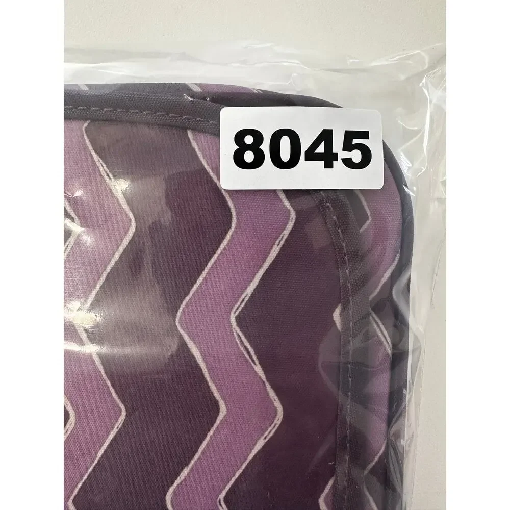 Thirty-One Purple Chevron Make-Up Bag with Mirror